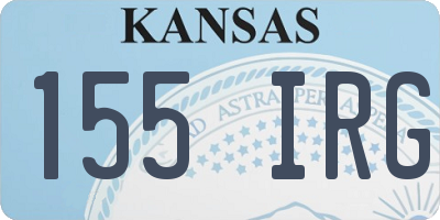 KS license plate 155IRG