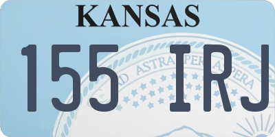 KS license plate 155IRJ
