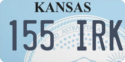 KS license plate 155IRK