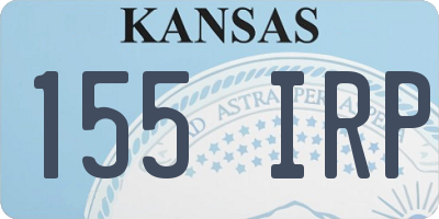 KS license plate 155IRP