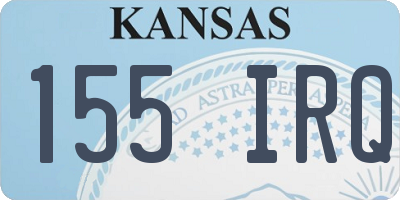 KS license plate 155IRQ