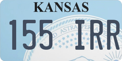 KS license plate 155IRR