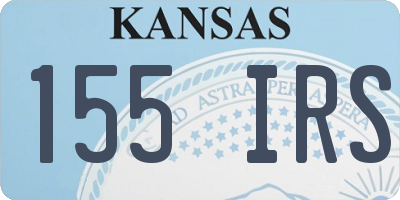 KS license plate 155IRS