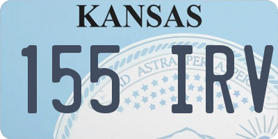 KS license plate 155IRV