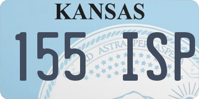 KS license plate 155ISP