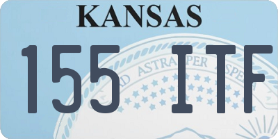 KS license plate 155ITF