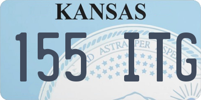KS license plate 155ITG