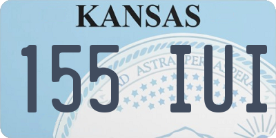 KS license plate 155IUI