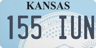 KS license plate 155IUN