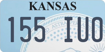 KS license plate 155IUO