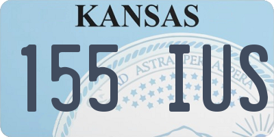 KS license plate 155IUS