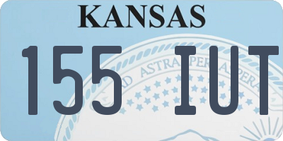 KS license plate 155IUT