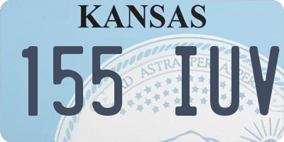KS license plate 155IUV