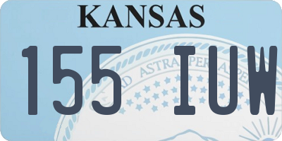 KS license plate 155IUW