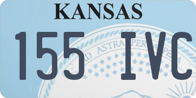 KS license plate 155IVC