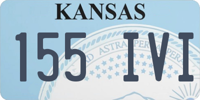 KS license plate 155IVI