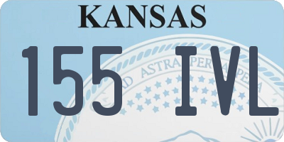 KS license plate 155IVL