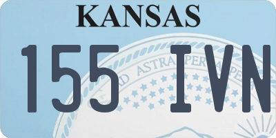 KS license plate 155IVN