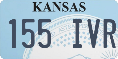 KS license plate 155IVR