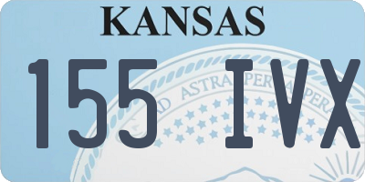 KS license plate 155IVX