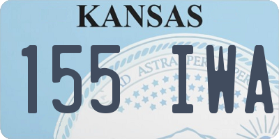 KS license plate 155IWA