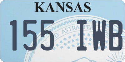 KS license plate 155IWB