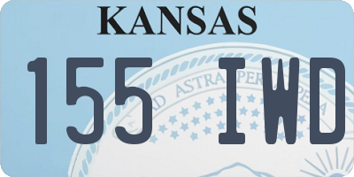 KS license plate 155IWD