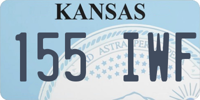 KS license plate 155IWF