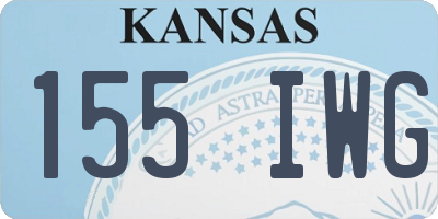 KS license plate 155IWG