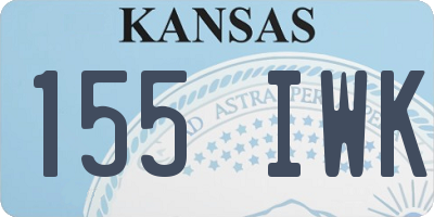 KS license plate 155IWK