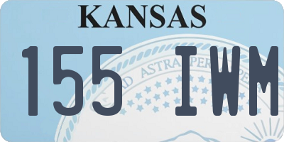 KS license plate 155IWM