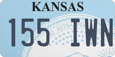 KS license plate 155IWN