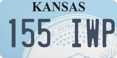 KS license plate 155IWP