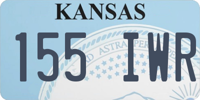 KS license plate 155IWR