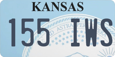 KS license plate 155IWS