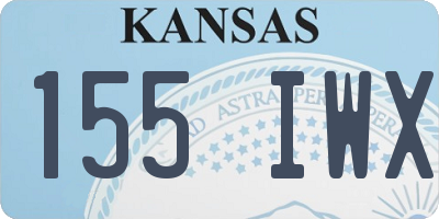KS license plate 155IWX