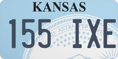 KS license plate 155IXE