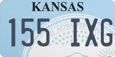 KS license plate 155IXG