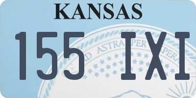 KS license plate 155IXI