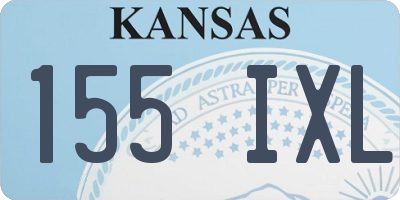 KS license plate 155IXL