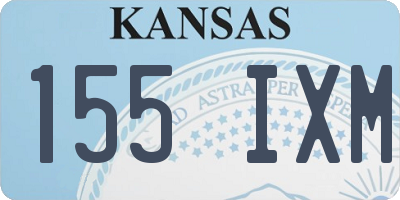 KS license plate 155IXM
