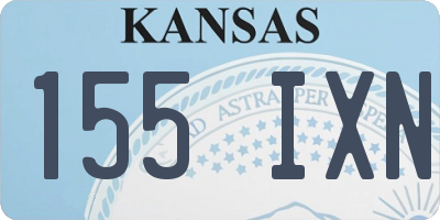 KS license plate 155IXN