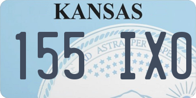 KS license plate 155IXO