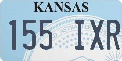 KS license plate 155IXR