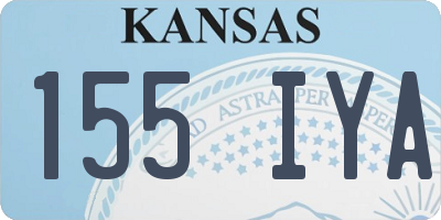 KS license plate 155IYA