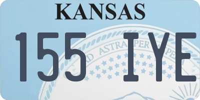 KS license plate 155IYE