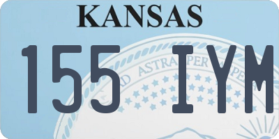 KS license plate 155IYM