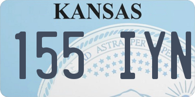 KS license plate 155IYN
