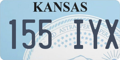 KS license plate 155IYX