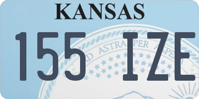 KS license plate 155IZE